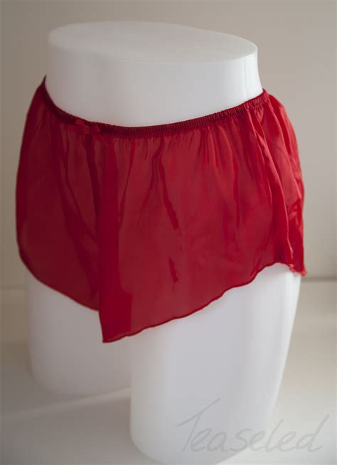 red satin knickers